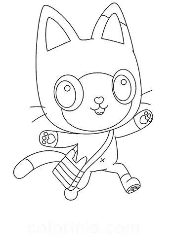 Pandy Gato para colorir